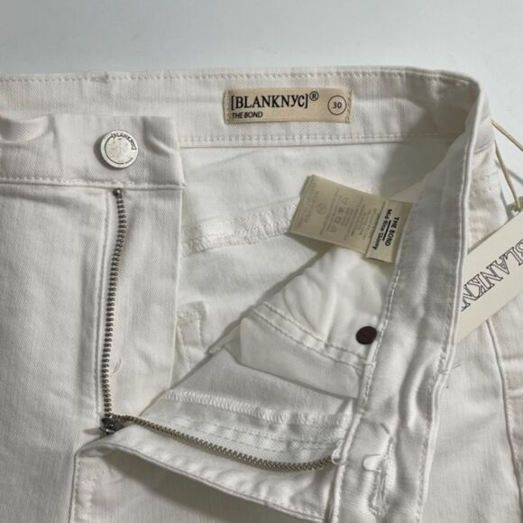 NWT Blank NYC The Bond White Mid-Rise Skinny Jeans Size 30 - Picture 4 of 7